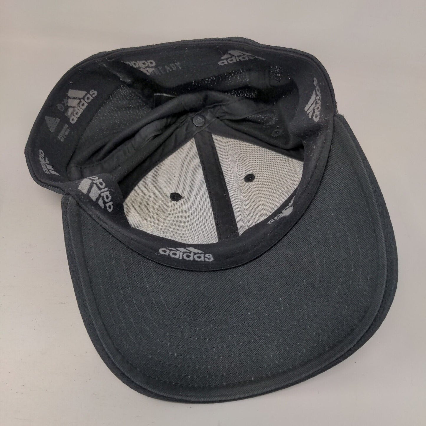 Adidas 3 Stripes Fitted Hat Black Small/Medium Aeroready Embroidered
