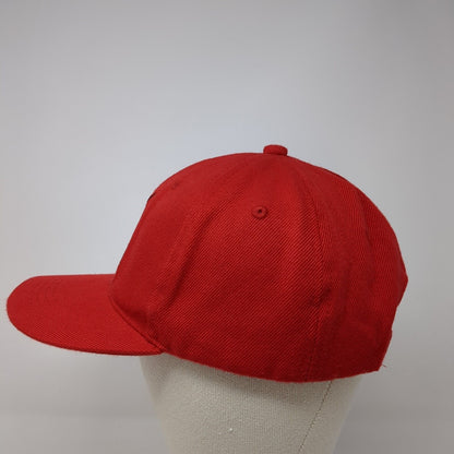 The Flash Snapback Hat Red One Size Adjustable Embroidered 6 Panel Six Flags