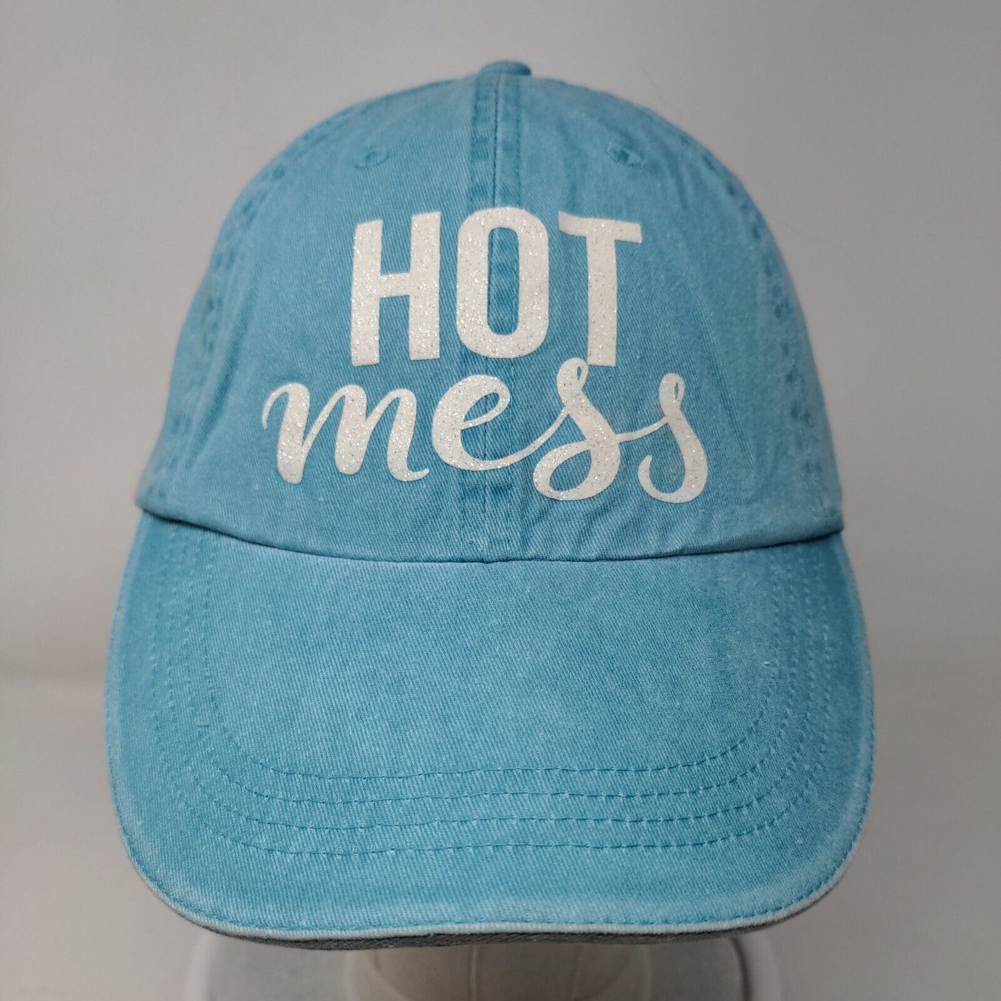 Hot Mess Strapback Hat Blue One Size Adjustable 6 Panel Anvil