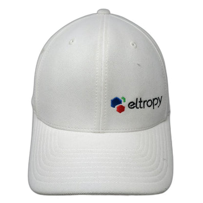 Port Authority Baseball Cap White One Size Eltropy Logo Strapback Polyester Hat