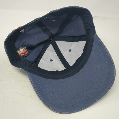 Rockville Snapback Hat Blue One Size Giraffe Graphic Zoo Boise Animal Print