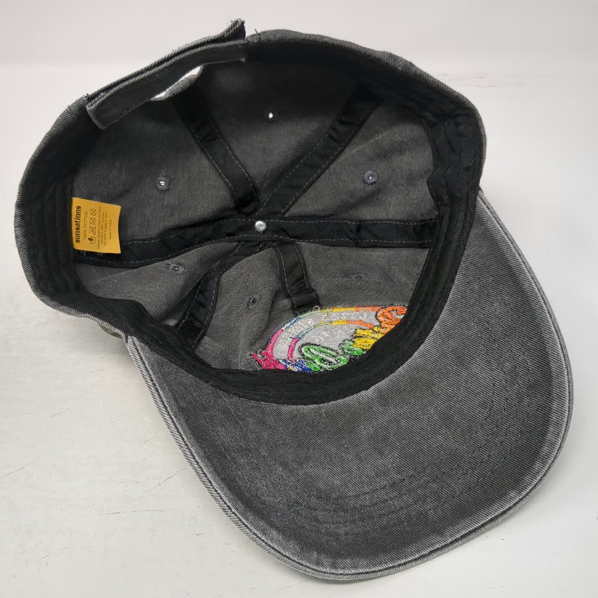 Sunsations Baseball Cap Gray One Size Outer Banks North Carolina Rainbow Hat
