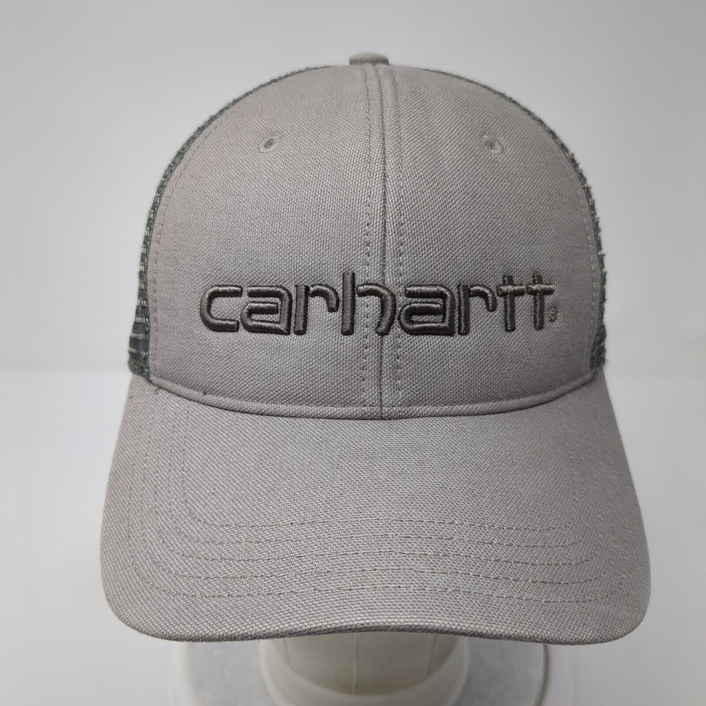 Carhartt Snapback Mesh Back Trucker Hat Gray One Size Solid Adjustable