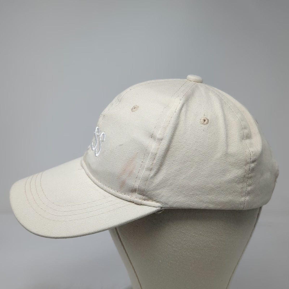 Marcus Adler Baseball Cap Beige One Size BOSS Embroidery Slideback Cotton Hat