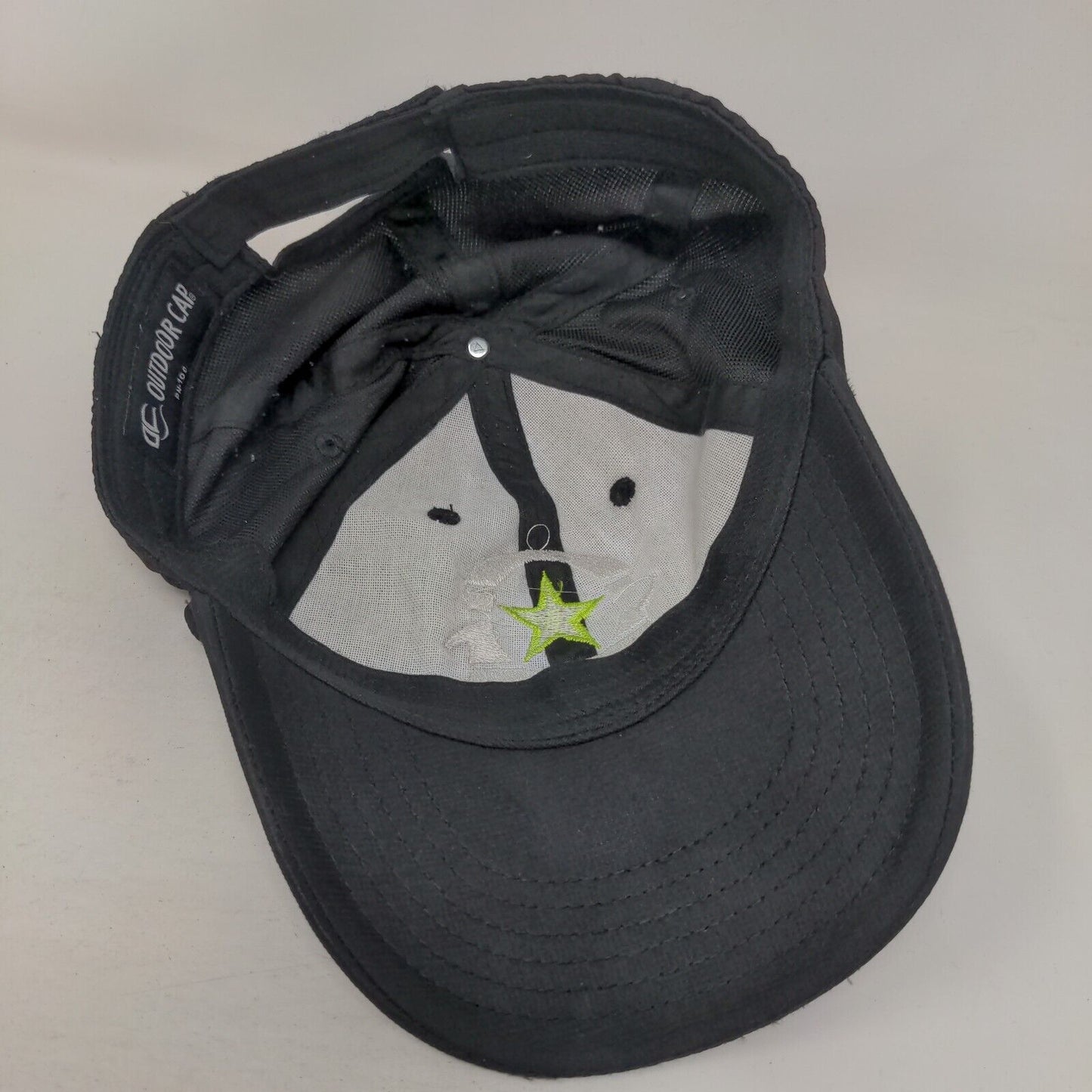 BURGERFI Strapback Hat Black One Size Adjustable Embroidered 6 Panel Outdoor Cap