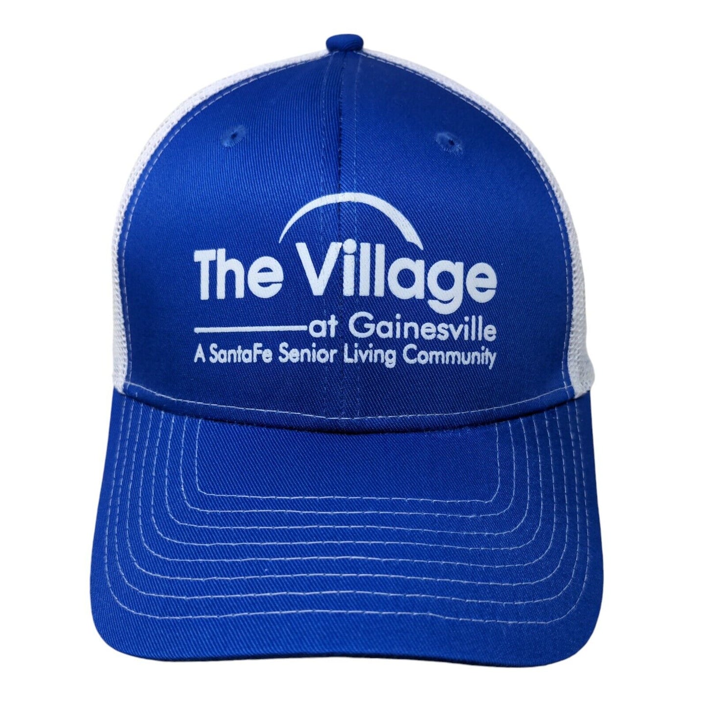 The Village at Gainesville Snapback Mesh Back Trucker Hat Blue OSFA