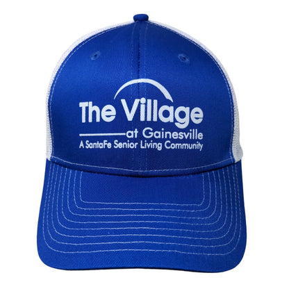 The Village at Gainesville Snapback Mesh Back Trucker Hat Blue OSFA
