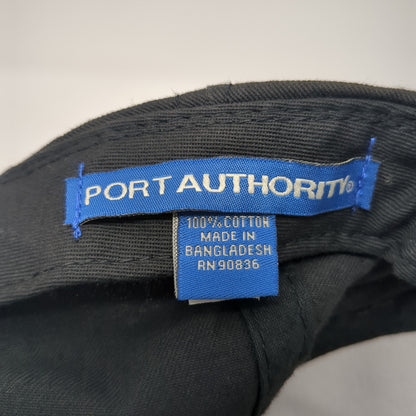 Air Maui Strapback Hat Black One Size Solid Embroidered Port Authority