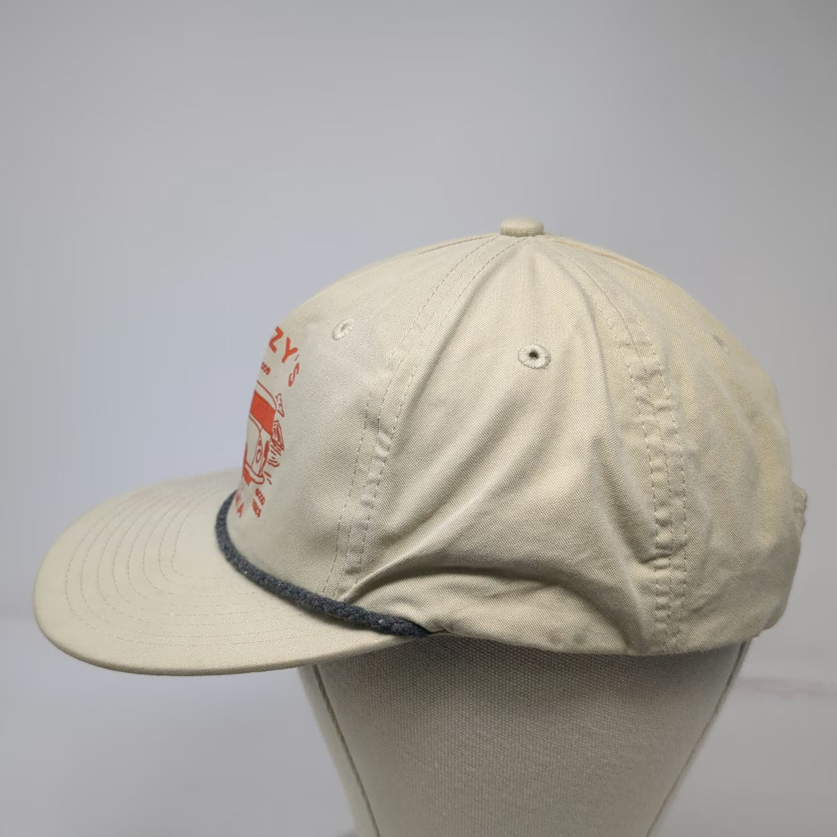 Emblem 5 Panel Beige One Size Hat Simmzy's California VW Bus Beach Eats Snapback