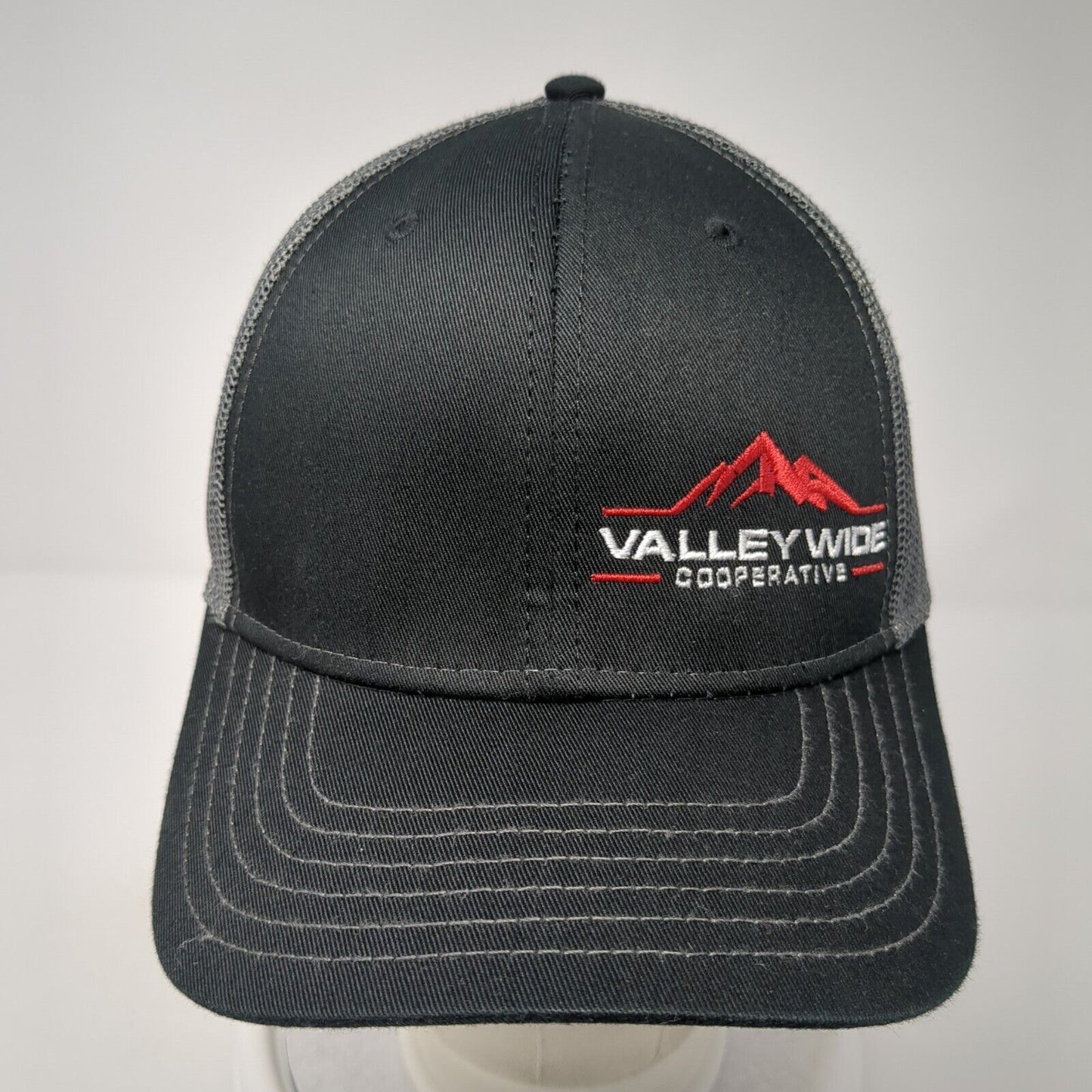 Valleywide Cooperative Snapback Trucker Hat Black OS Adjustable Mesh Back Otto