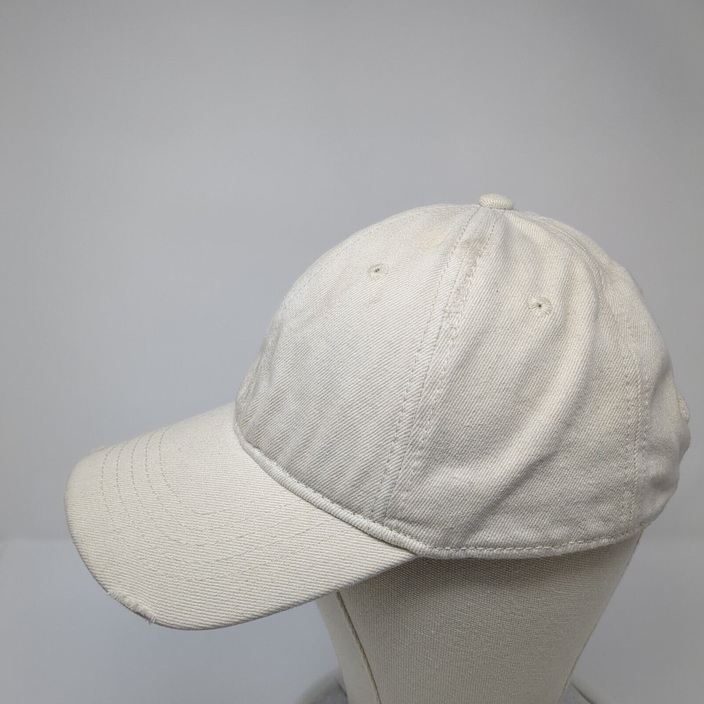 Unbranded Slideback Hat Tan One Size Adjustable Distressed Bleach Denim Blank