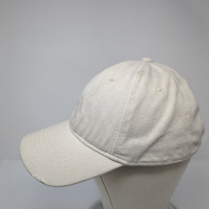 Unbranded Slideback Hat Tan One Size Adjustable Distressed Bleach Denim Blank