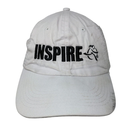 Inspire Snapback Mesh Back Trucker Hat White One Size Embroidered Adams