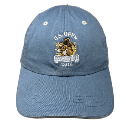 Ahead Baseball Cap Blue OSFM Oakmont 2016 US Open Golf Squirrel Hat Strapback