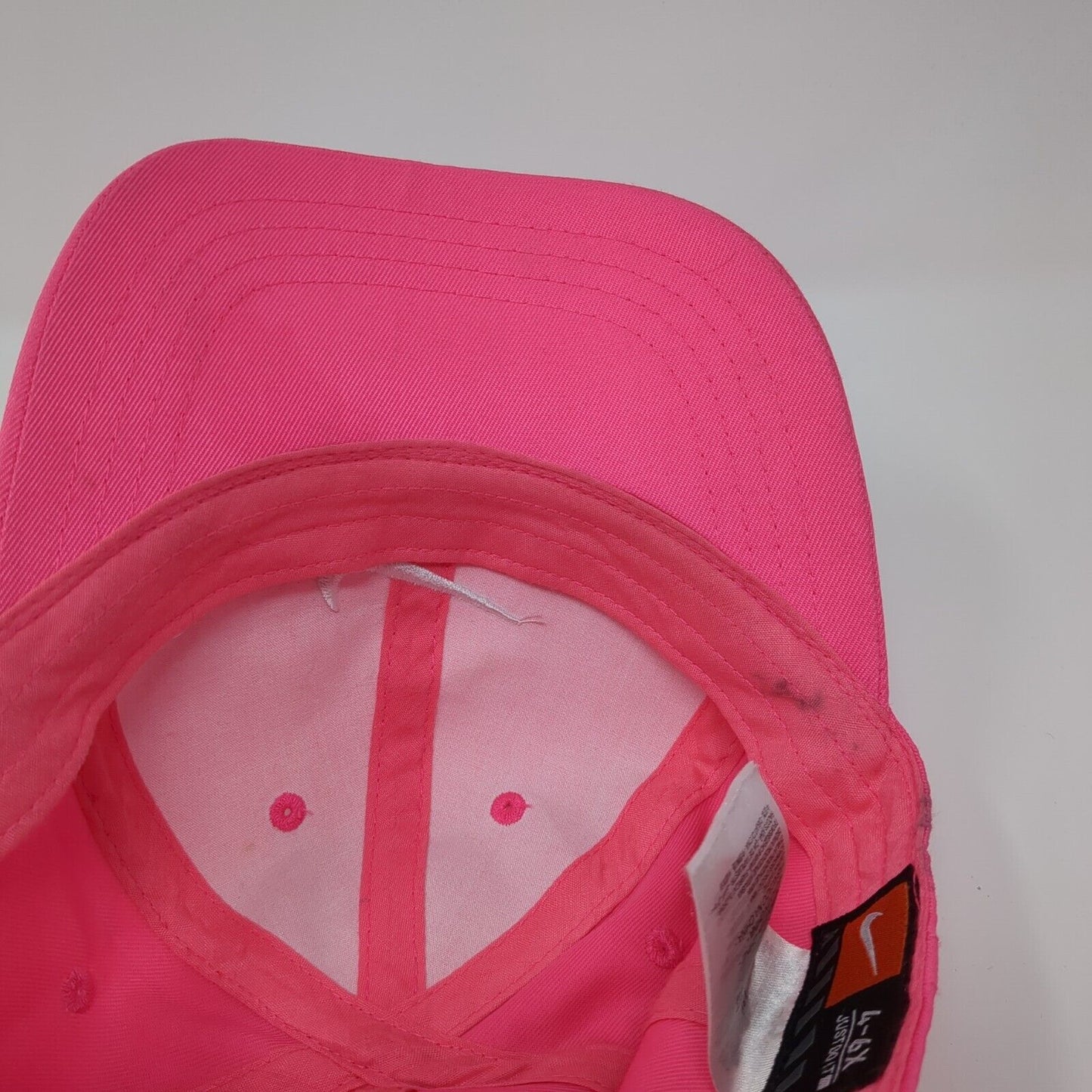 Nike Strapback Hat Pink 4-6X Adjustable Embroidered Swoosh 6 Panel Just Do It