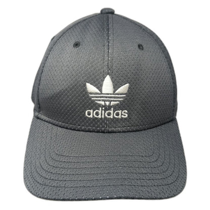 Adidas Baseball Cap Gray XL A-FLEX Stretch Fit Breathable Mesh Trefoil Logo hat