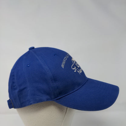 Brimstone Hill Fortress St Kitts Nevis Slideback Hat Blue OSFA Adjustable Cotton