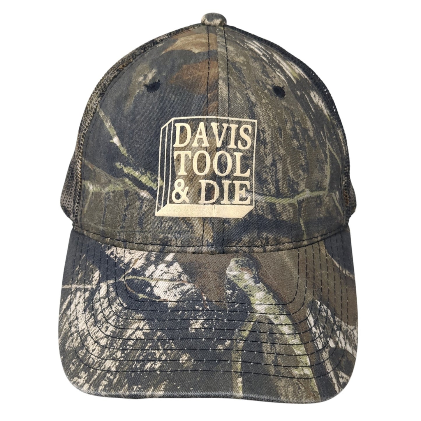 Davis Tool & Die Snapback Trucker Hat Multi One Size Mesh Back Camo