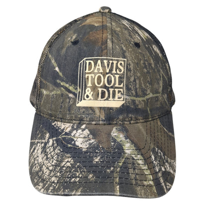 Davis Tool & Die Snapback Trucker Hat Multi One Size Mesh Back Camo