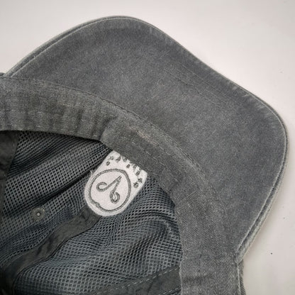 Adams Baseball Cap Gray One Size Leather Strapback Owl Logo Samsara Hat