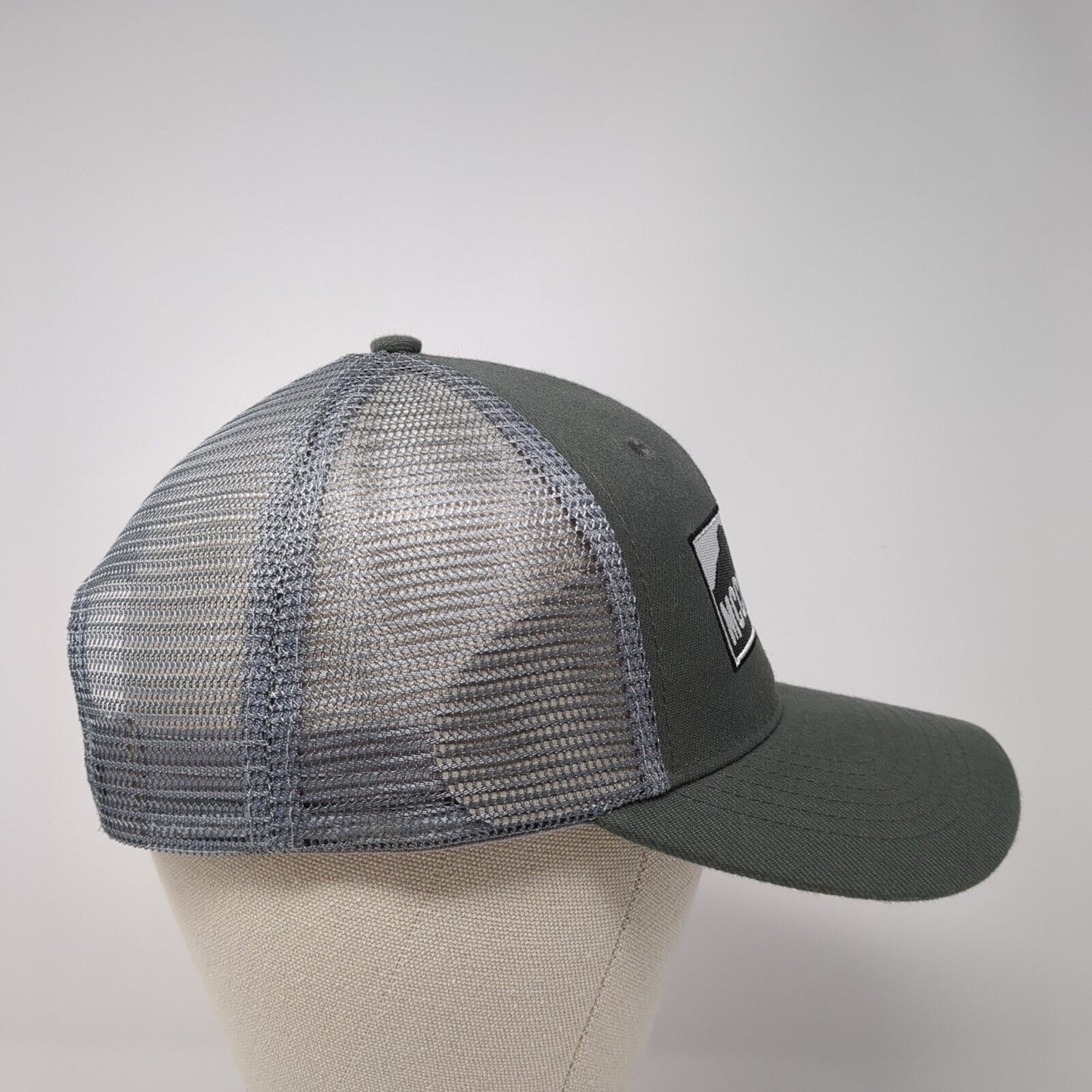 McCally Wood Snapback Trucker Hat Gray One Size Adjustable Mesh Back Vie Gear