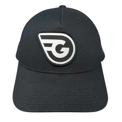 Pro Logo Patch Snapback Hat Black One Size Adjustable Solid Outdoor