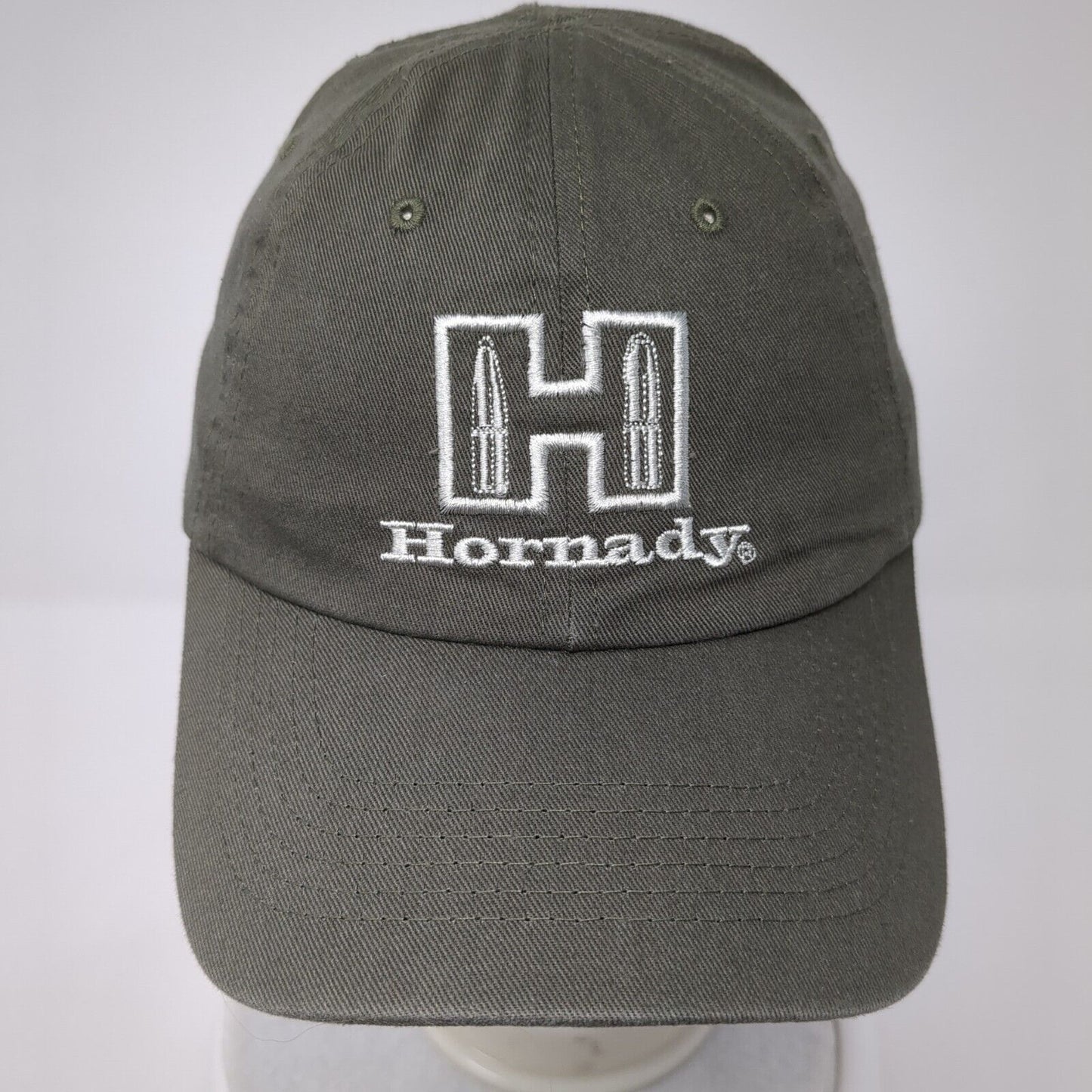 H Hornady Strapback Hat Green One Size Adjustable Embroidered 6 Panel