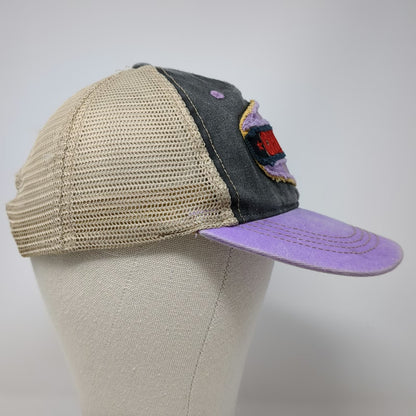 City Hats Trucker Hat Gray Purple One Size Chicago Illinois Patch Mesh Back