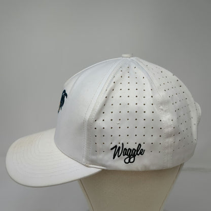 Waggle Trucker Hat White One Size Rooster Embroidered Performance Snapback Golf