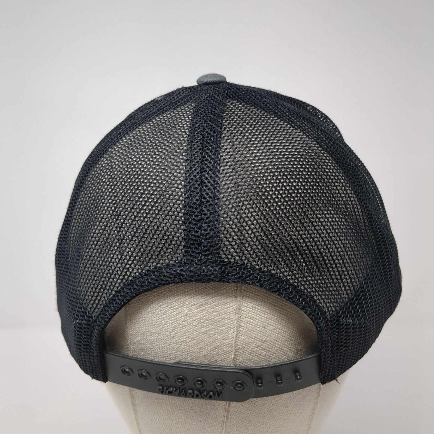 Trout Snapback Trucker Hat Gray One Size Adjustable Mesh Back Richardson