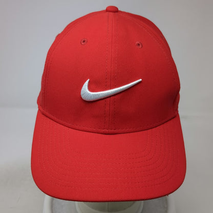 Nike Baseball Cap Red L Dri-FIT Strapback Embroidered Swoosh Logo Athletic Hat