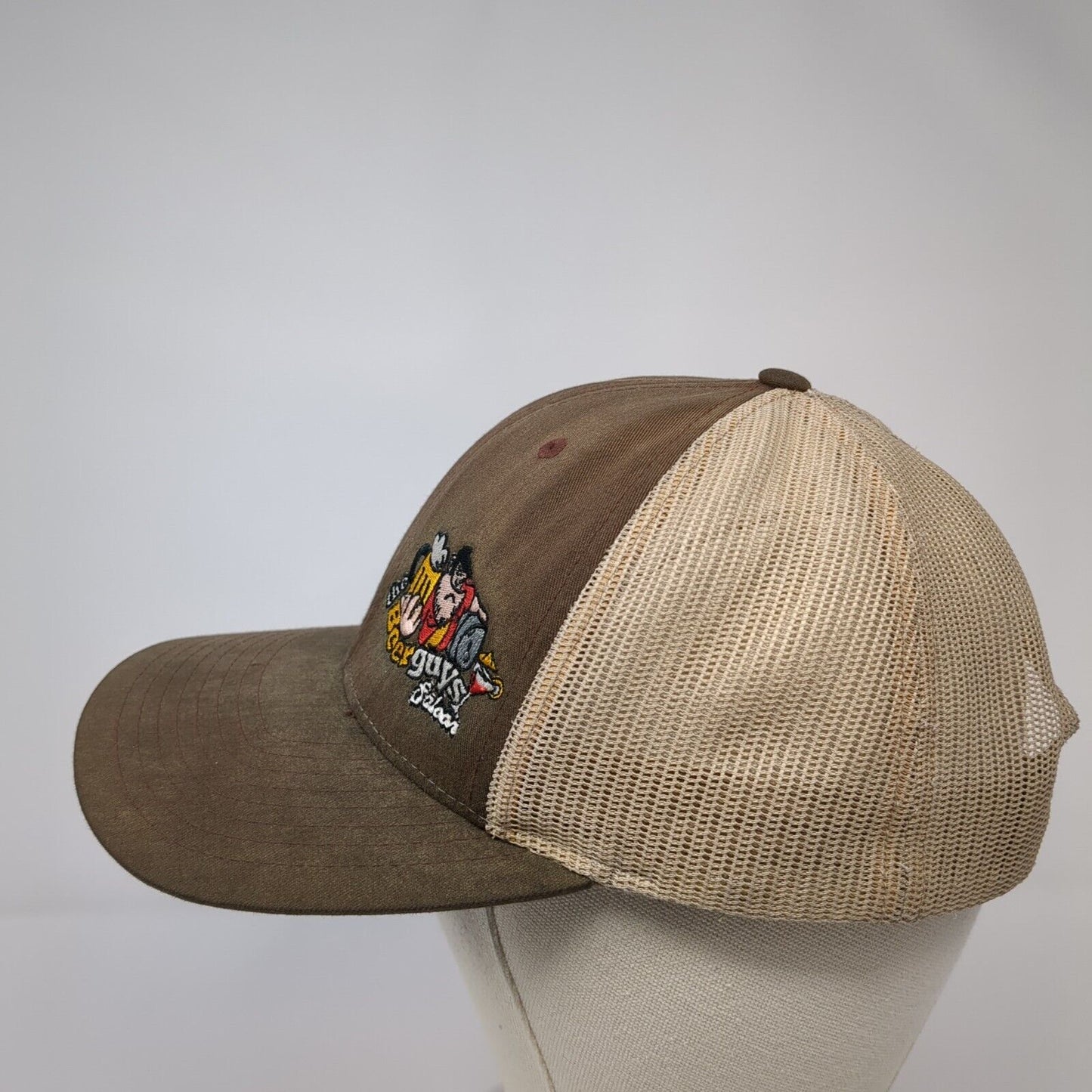 Beer Guys Saloon Snapback Trucker Hat Brown M/L Mesh Back Richardson