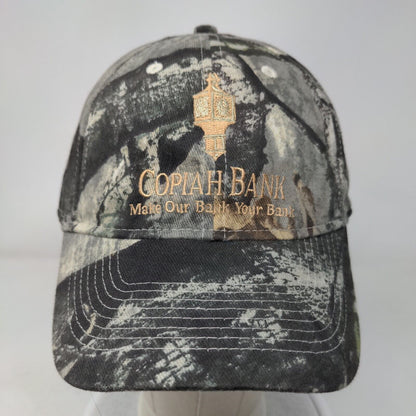 Copiah Bank Make Our Bank Your Bank Strapback Hat Camouflage One Size 6 Panel