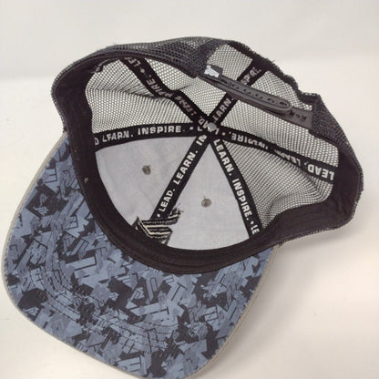 Mission43 Snapback Mesh Back Trucker Hat Gray OSFA Embroidered