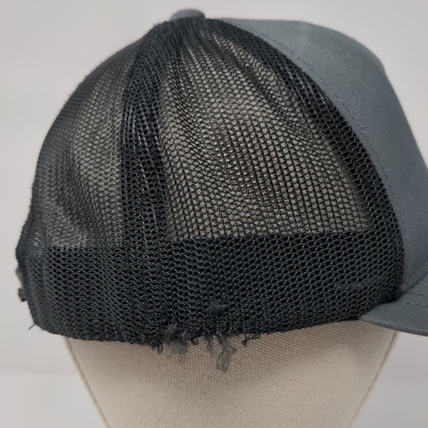 EB Snapback Trucker Hat Gray One Size Adjustable Mesh Back Pacific Headwear