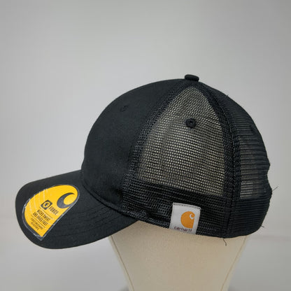 Carhartt Trucker Hat Black One Size Mesh Snapback Force Sweatband Logo Work Cap