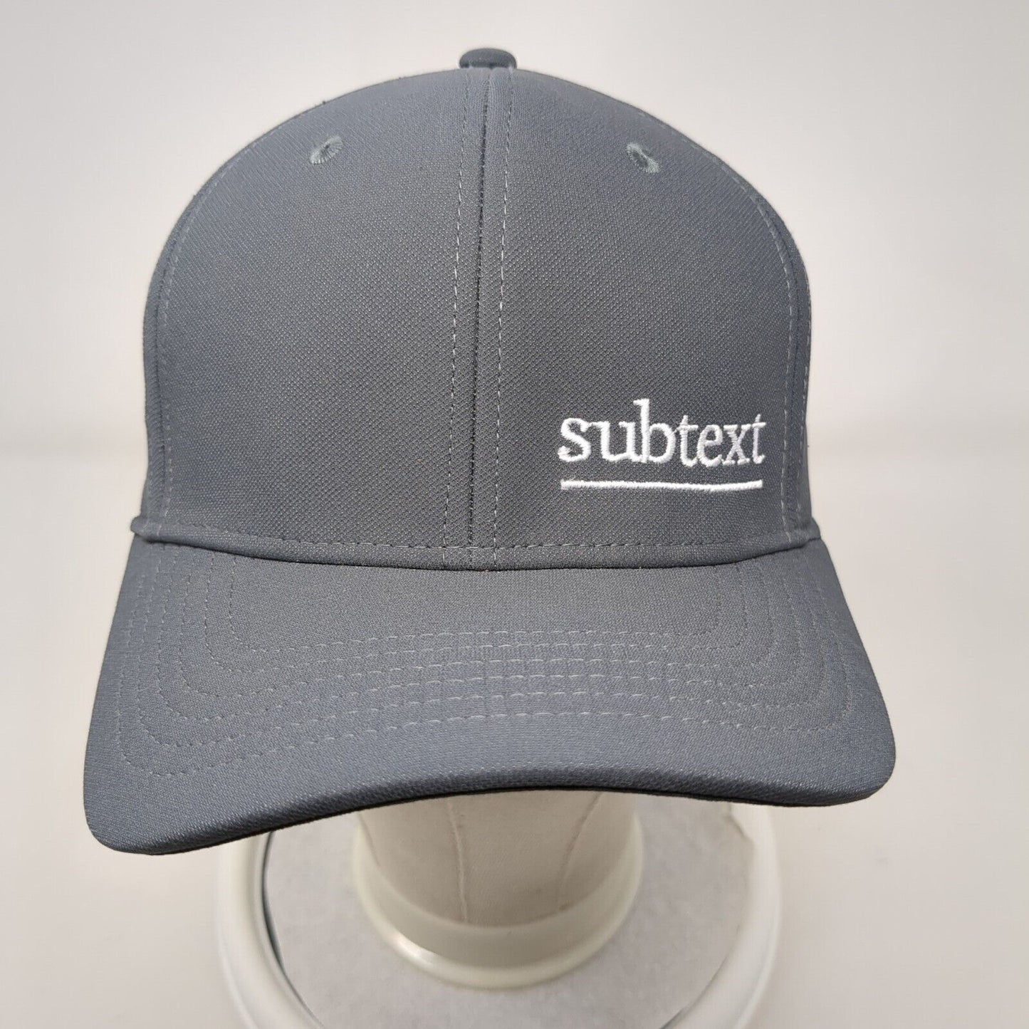 Subtext Fitted Hat Gray M/L Nike Swoosh Classic99 Dri-Fit W/Tags