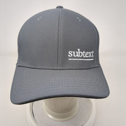 Subtext Fitted Hat Gray M/L Nike Swoosh Classic99 Dri-Fit W/Tags