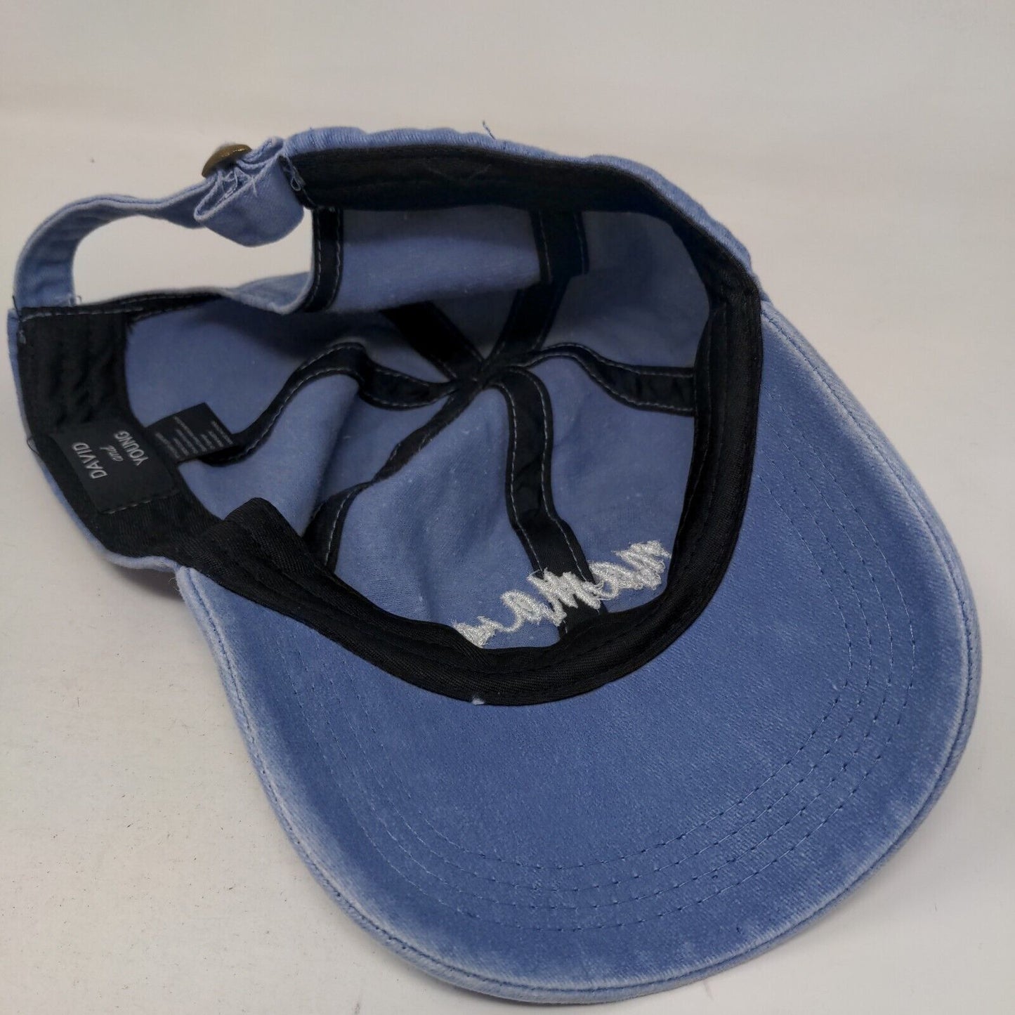 Mama Slideback Hat Blue OSFM Adjustable Embroidered 6 Panel David and Young