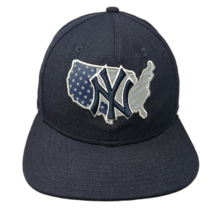 New Era New York Yankees MLB Blue Snapback One Size USA Map Flat Brim 9FIFTY Hat