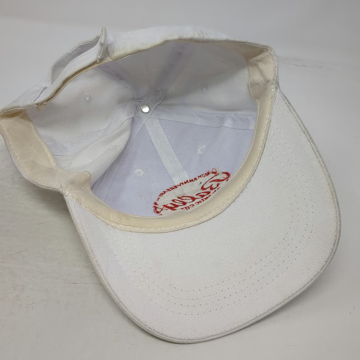 White Baseball Cap One Size Bally's Atlantic City 45th Anniversary Strapback Hat