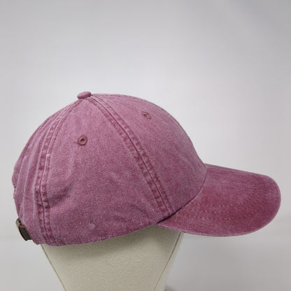 Adams Slideback Hat Red One Size Adjustable Vented Holes 6 Panel Blank