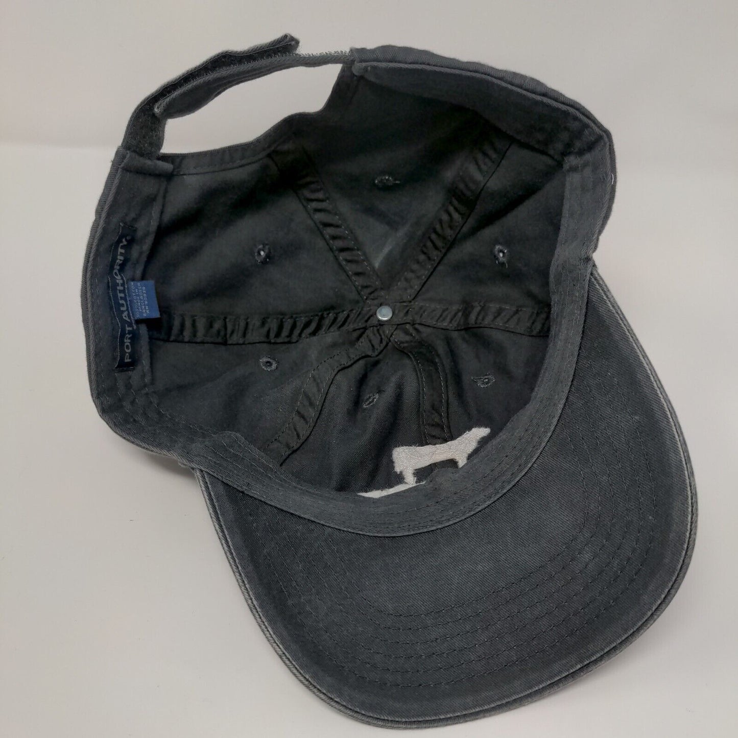 Greenfield Custom Meat Strapback Hat Gray One Size Adjustable Port Authority