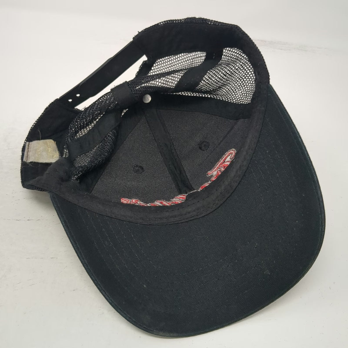 Freddy's Trucker Hat Black One Size Mesh Snapback Embroidered Logo Steakburger