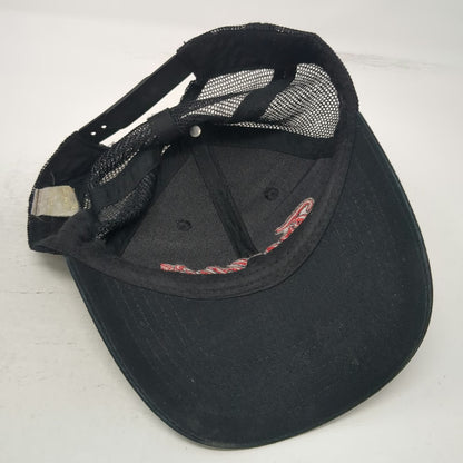 Freddy's Trucker Hat Black One Size Mesh Snapback Embroidered Logo Steakburger