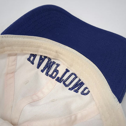 Mad Engine Hamptons Embroidered Baseball Cap White Blue One Size Slideback Hat
