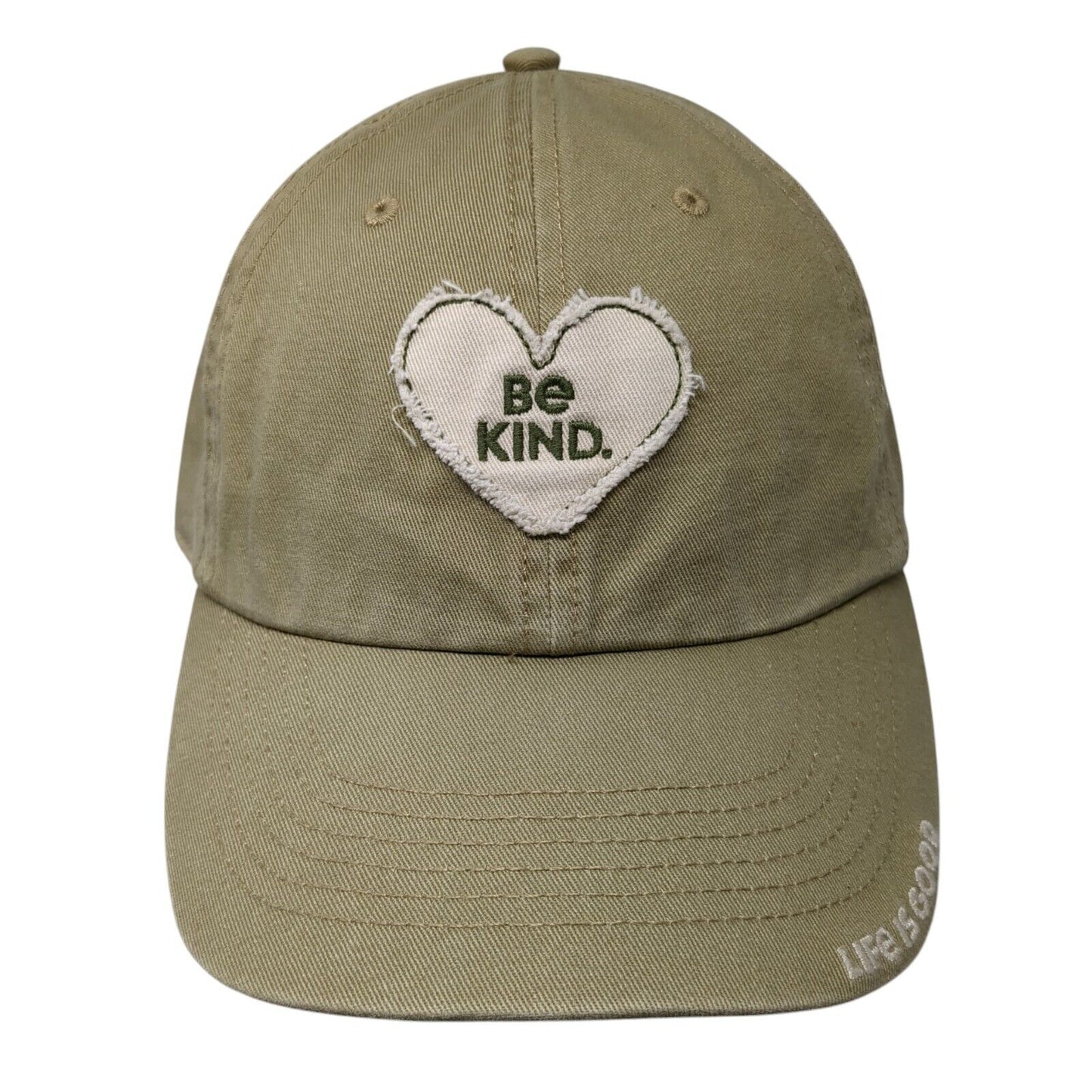 Be Kind Slideback Hat Tan One Size The Art Of Optimism Life Is Good