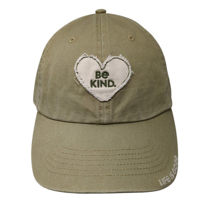 Be Kind Slideback Hat Tan One Size The Art Of Optimism Life Is Good