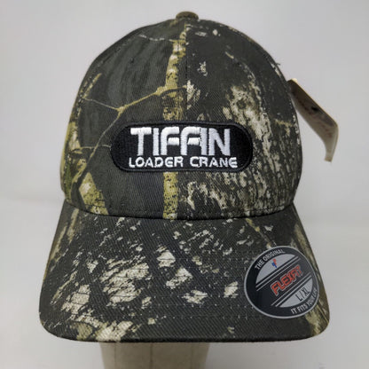 Mossy Oak Men's Fitted Camo Hat Size L-XL Embroidered Tiffin Loader Crane Logo