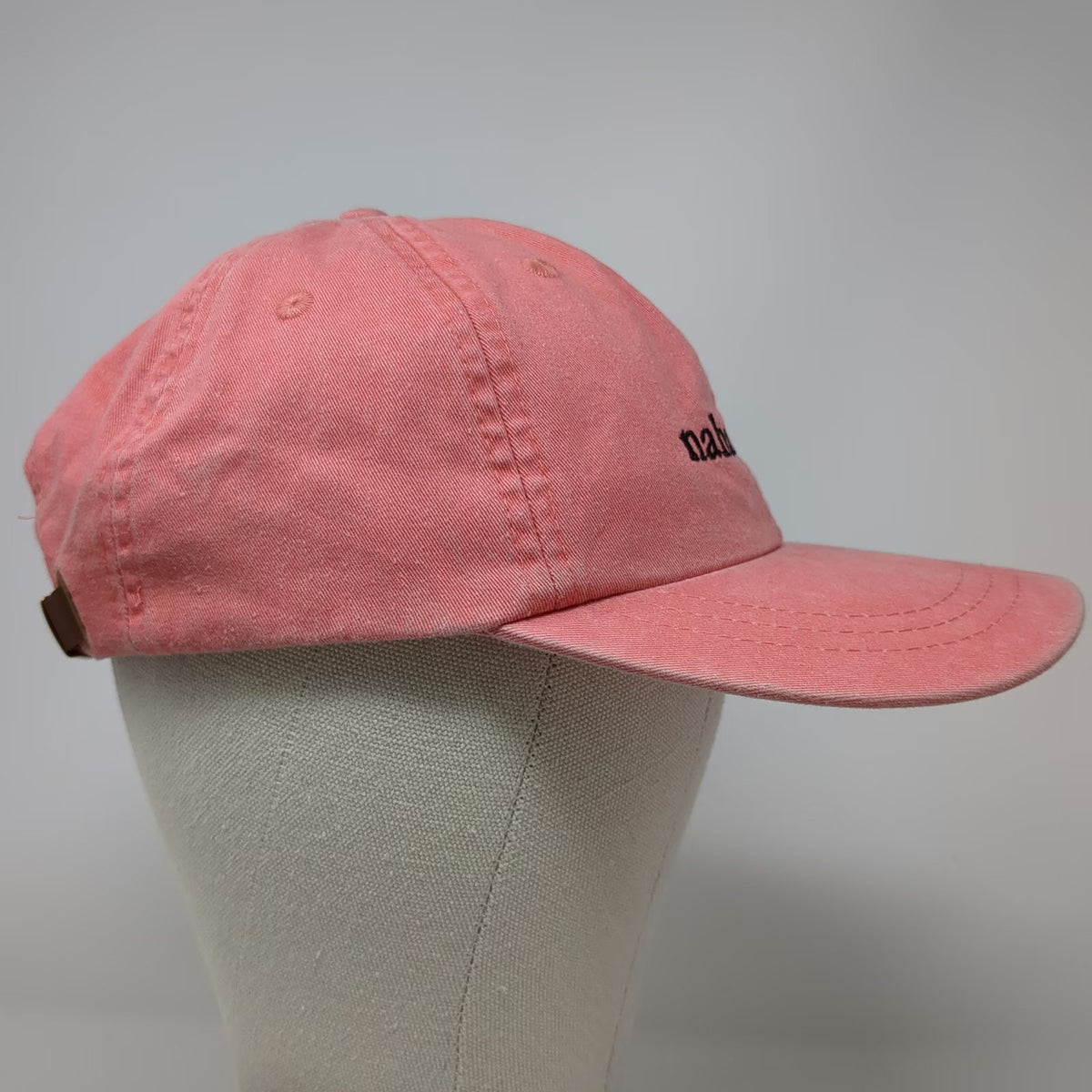Adams Baseball Cap Pink One Size nahamsha Embroidery Leather Strap Slideback Hat